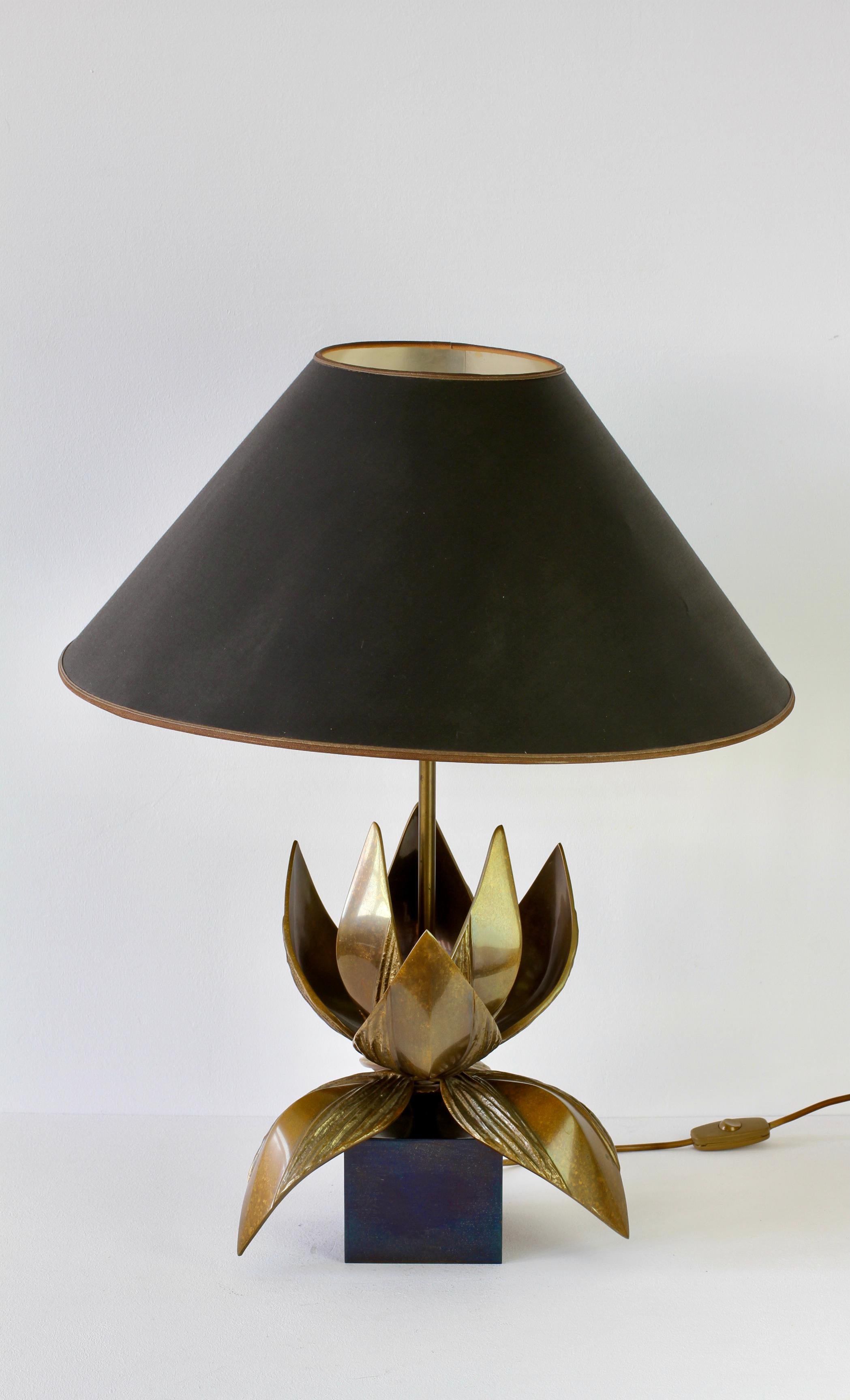 Mid-Century Modern Chrystiane Charles for Maison Charles 'Orphee' Large Brass Bronze Table Lamp For Sale