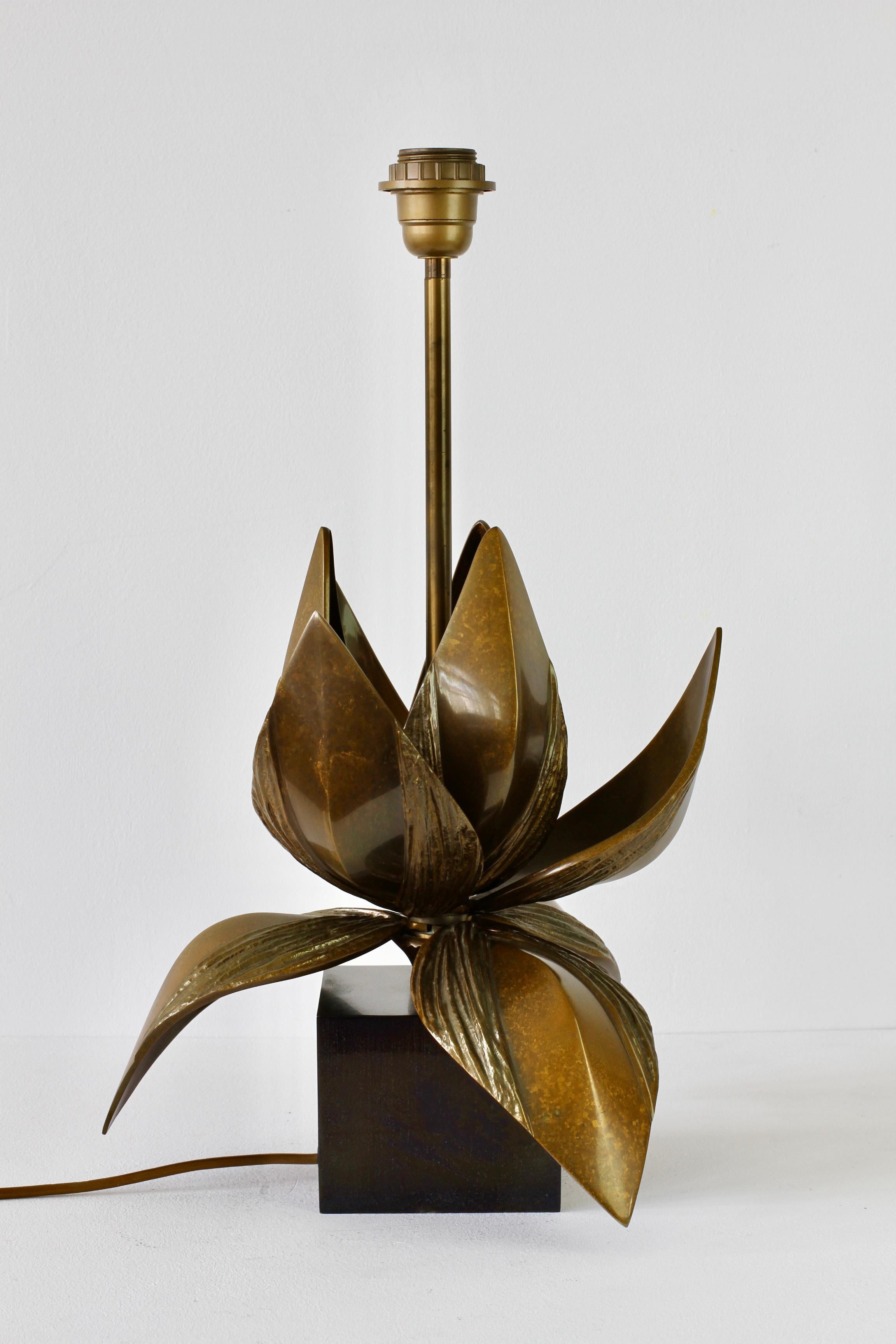 French Chrystiane Charles for Maison Charles 'Orphee' Large Brass Bronze Table Lamp For Sale