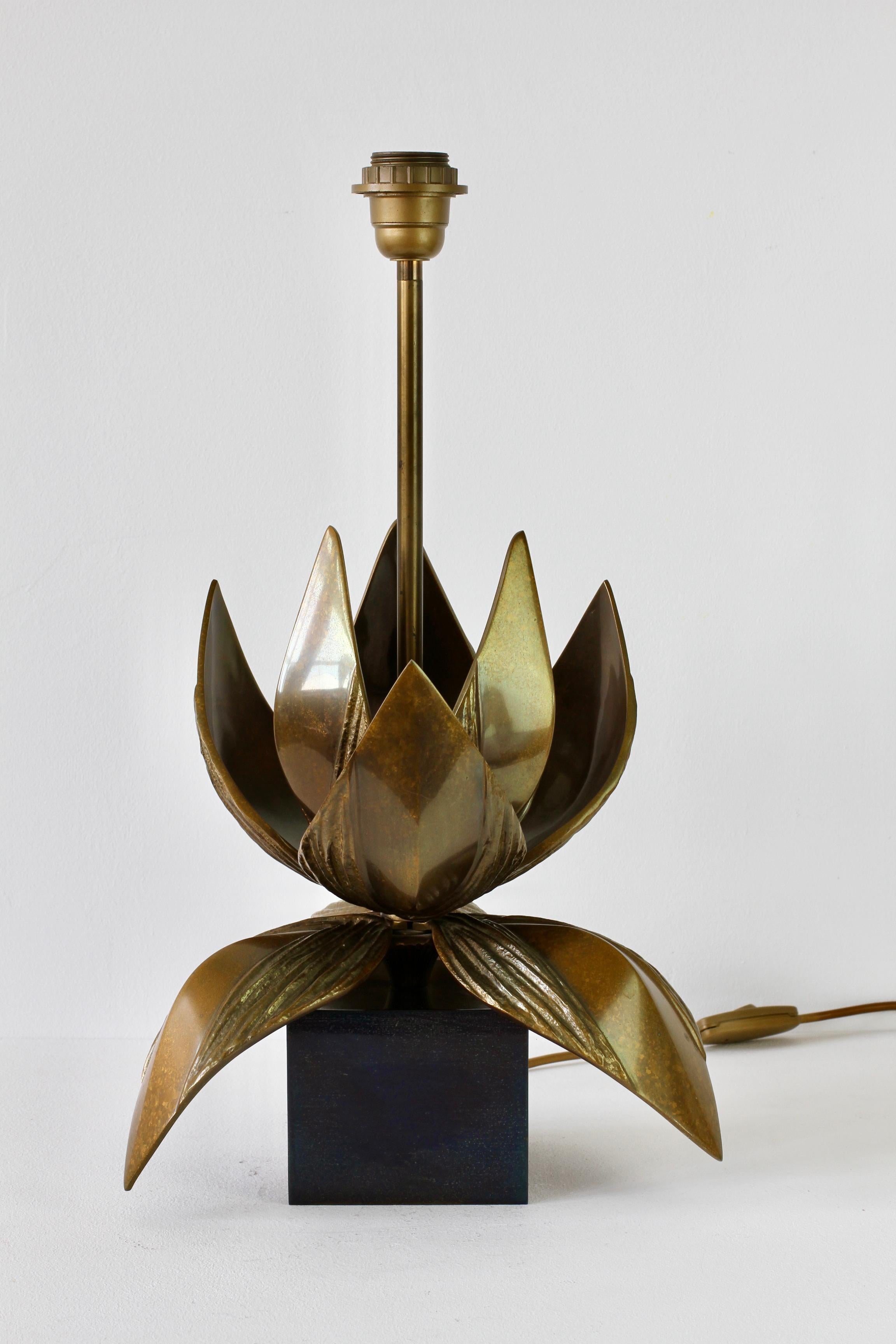 Moulage Grande lampe de bureau en bronze Chrystiane Charles pour Maison Charles 'Orphee' en laiton en vente