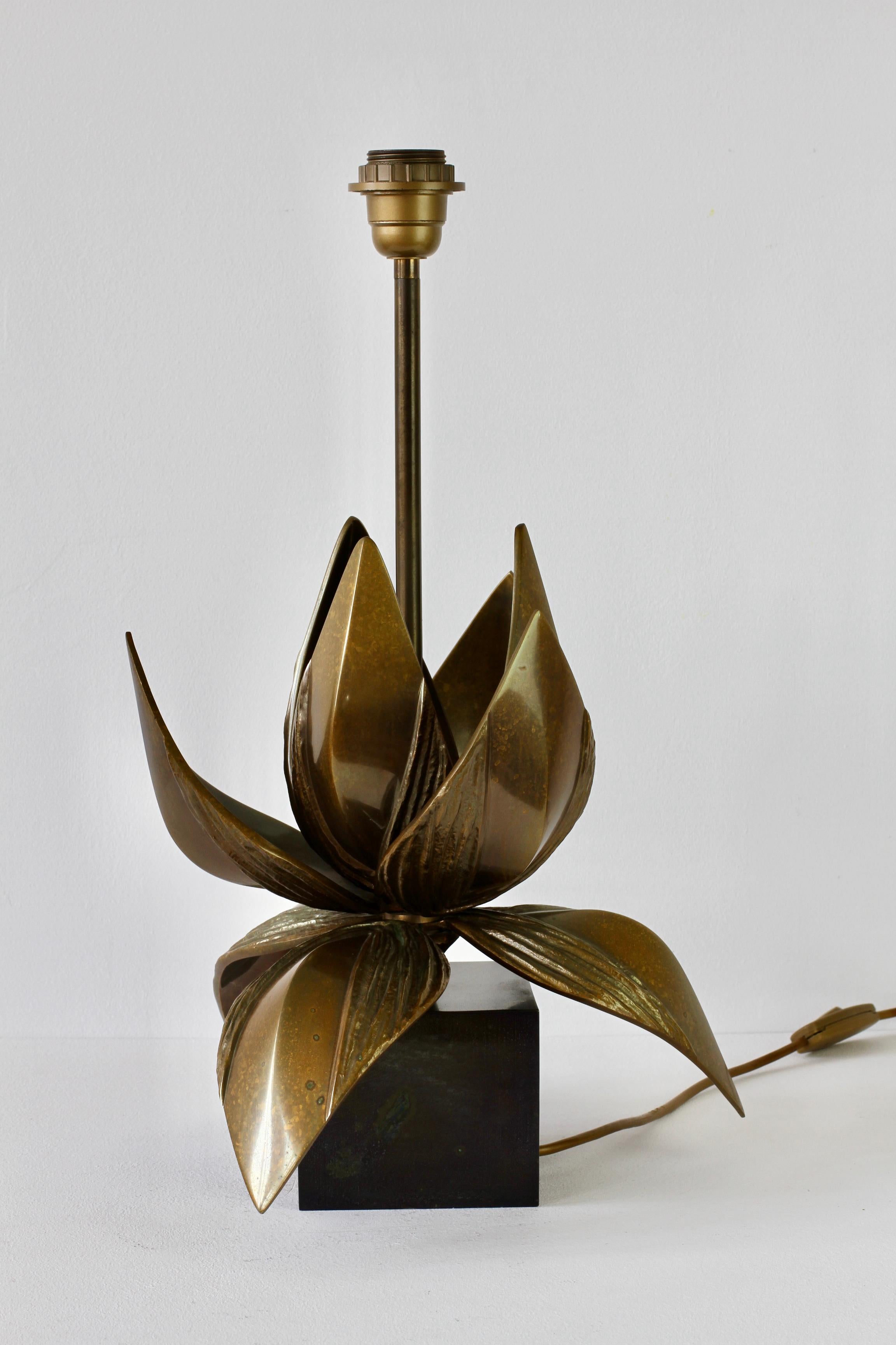 Grande lampe de bureau en bronze Chrystiane Charles pour Maison Charles 'Orphee' en laiton Bon état - En vente à Landau an der Isar, Bayern