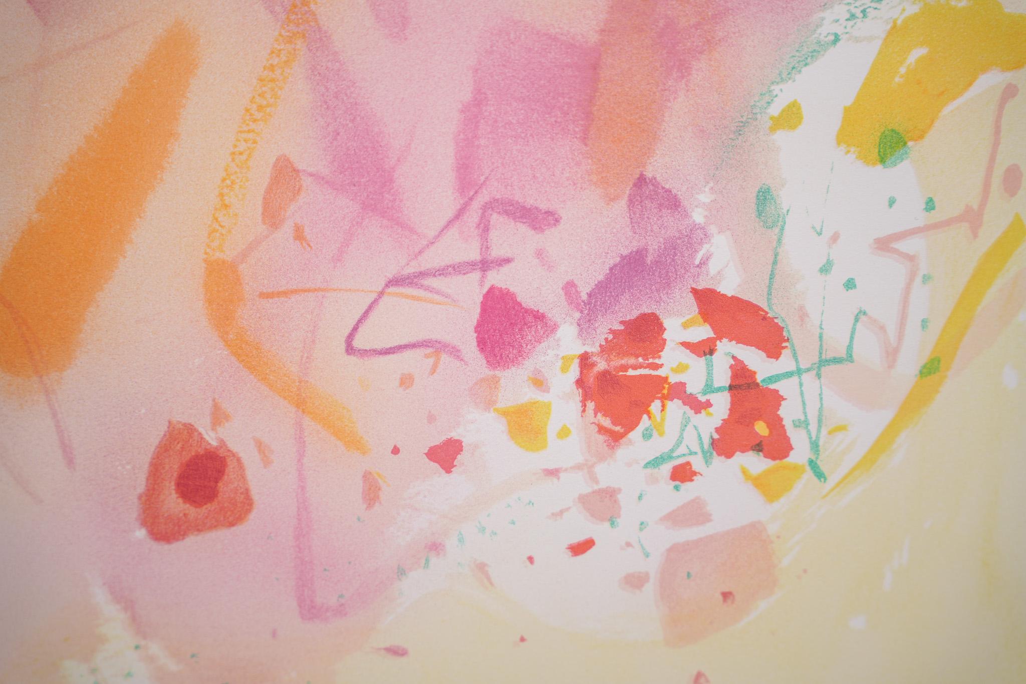 Momentary Delight 24/150, Signierte Lithographie (Abstrakt), Print, von Chu Teh-Chun