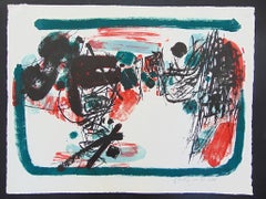 Village sous une pluie rouge - Abstraction chinoise