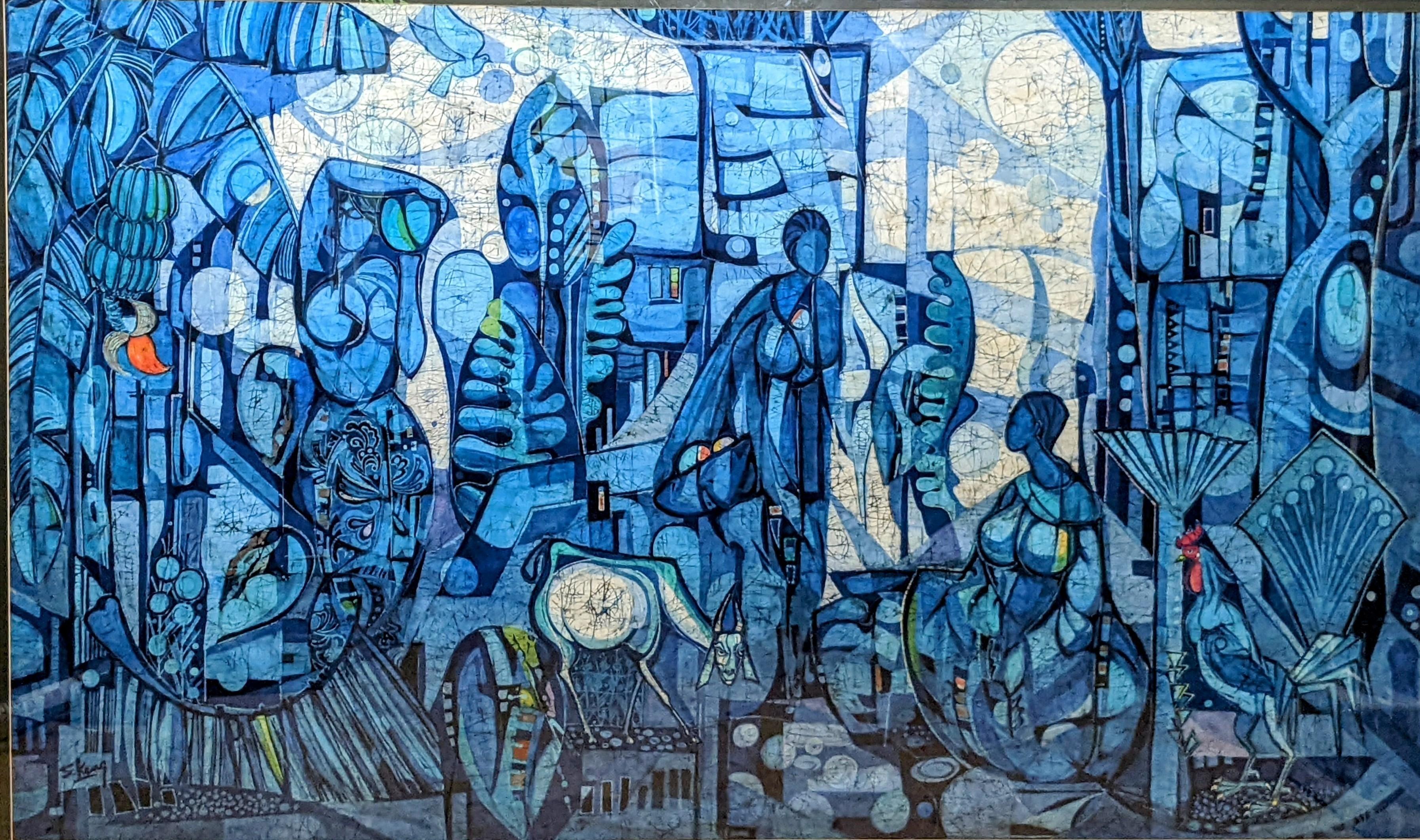 Chuah Seow Keng ( nato nel 1945 ) Malese , Pittura astratta batik 2
