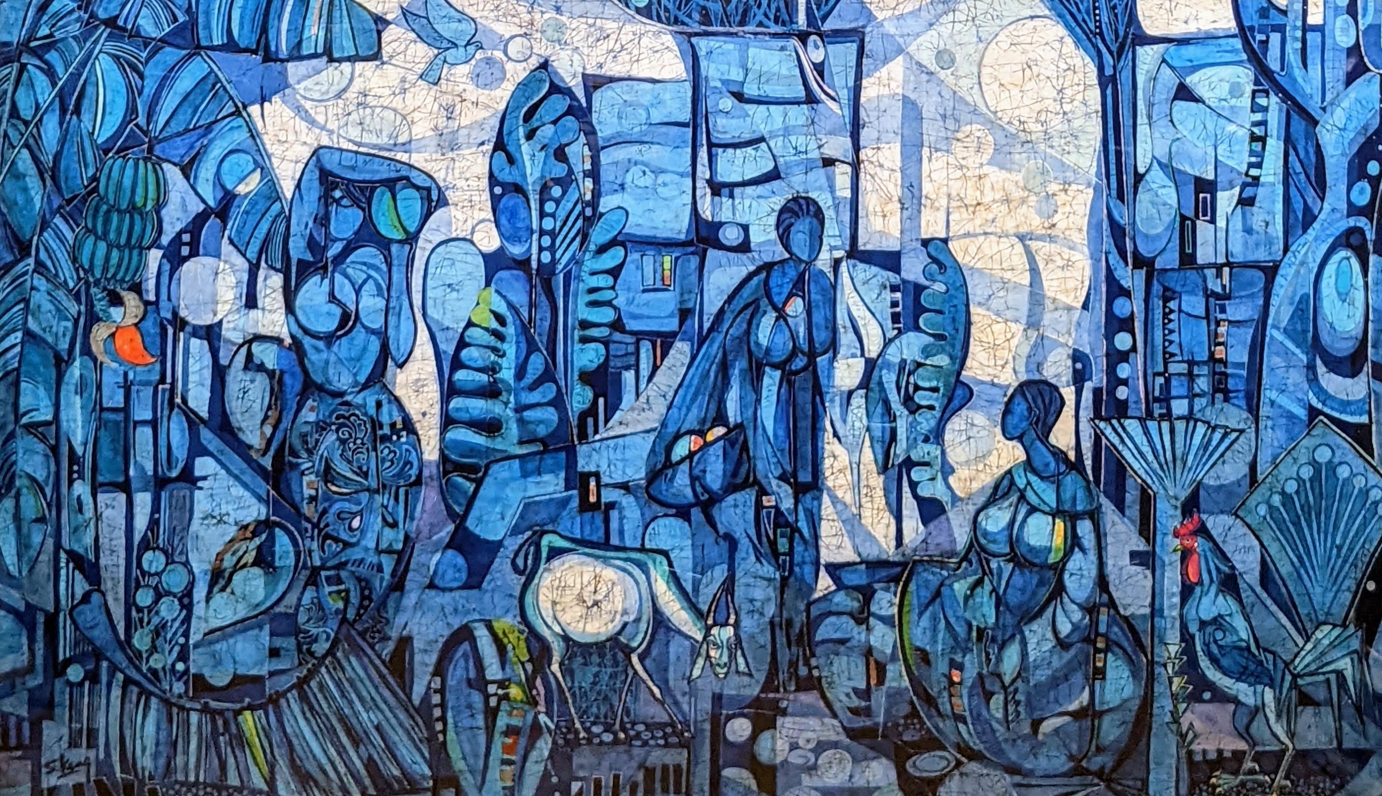 Chuah Seow Keng ( nato nel 1945 ) Malese , Pittura astratta batik 5