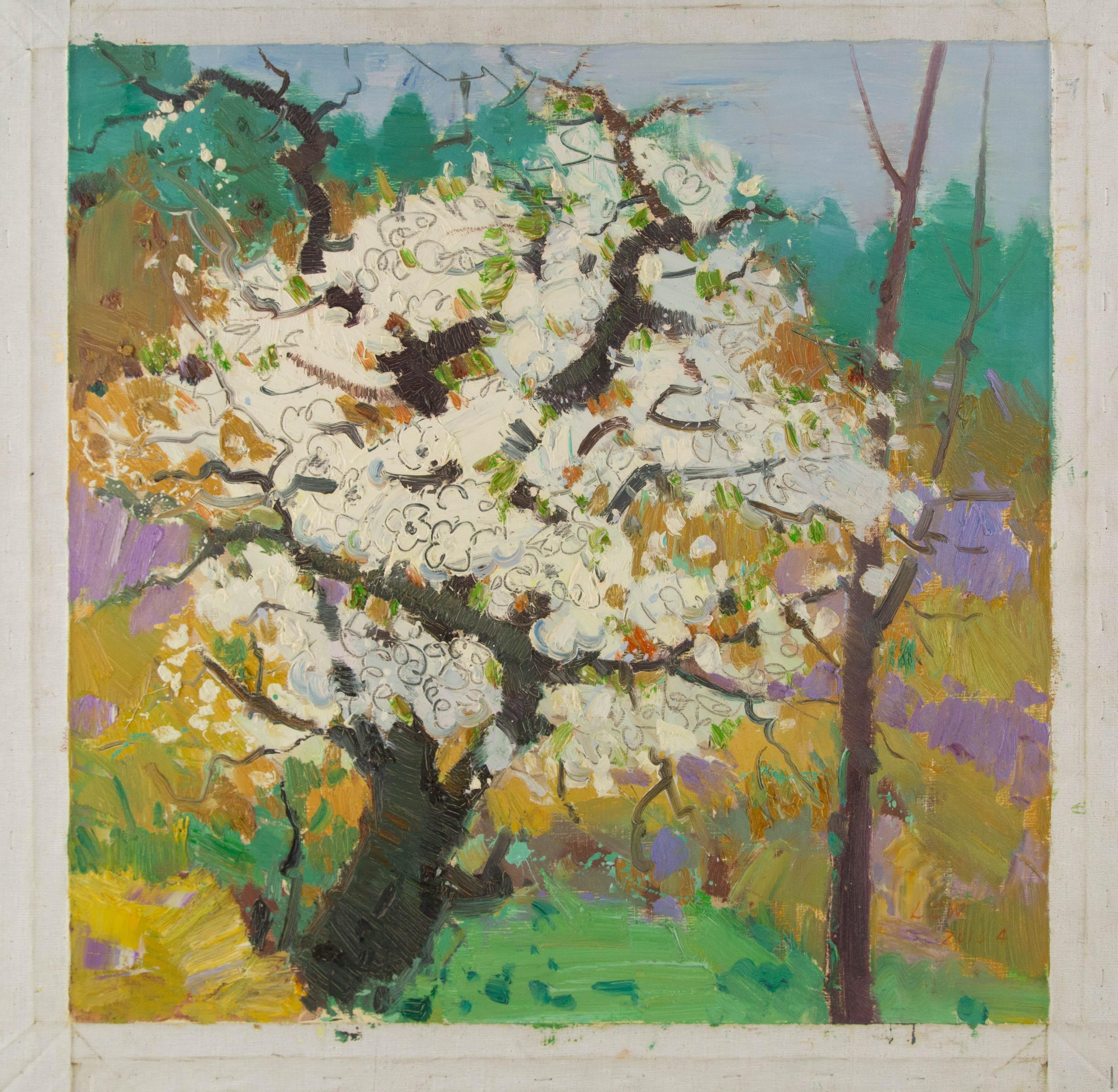 Chuanwen Liu Floral Original Oil On Canvas 