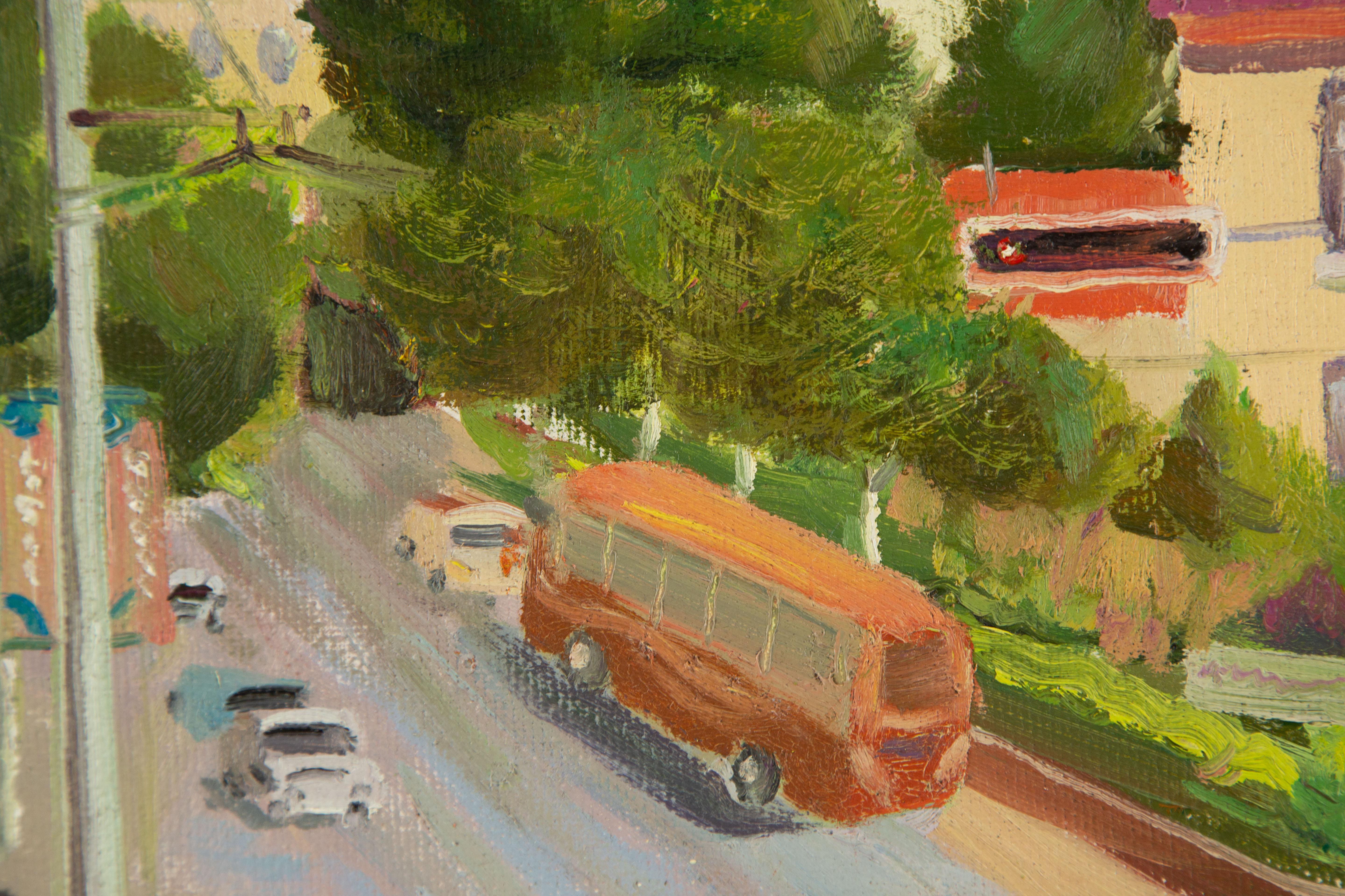 ChuanWen Liu Landscape Original Oil On Canvas 