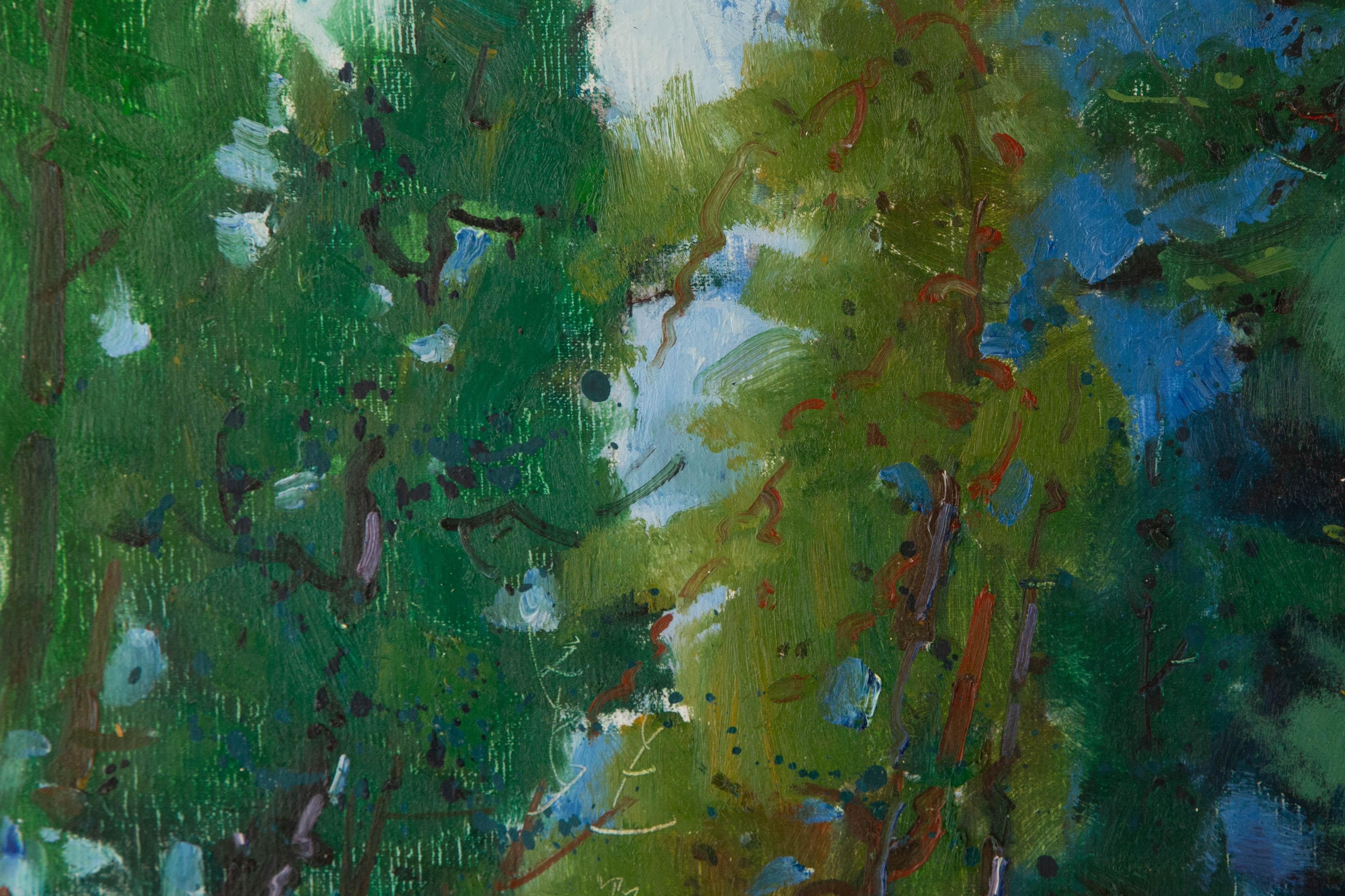 Chuanwen Liu Landschaft Original Öl auf Leinwand 