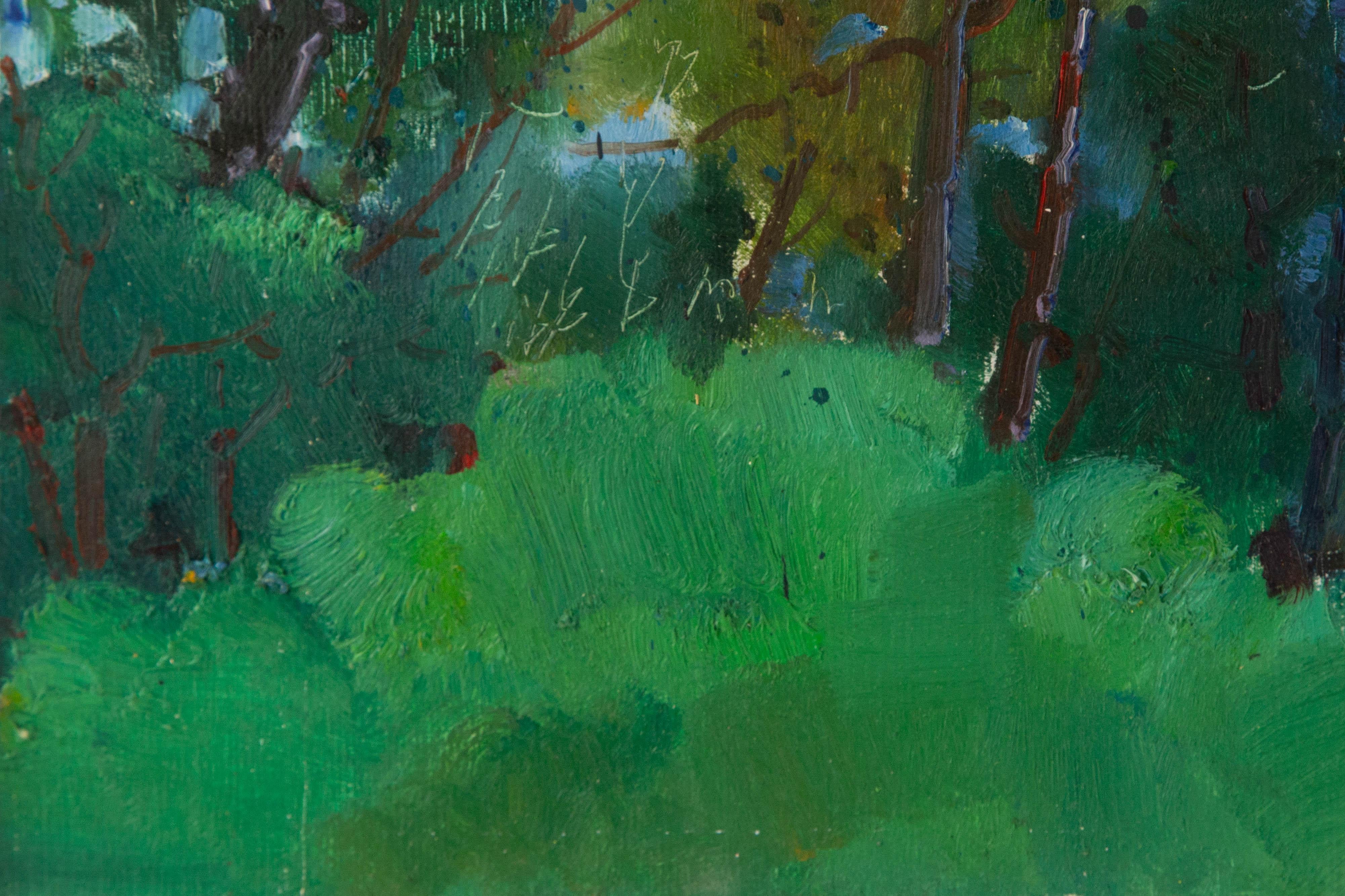 Chuanwen Liu Landschaft Original Öl auf Leinwand 