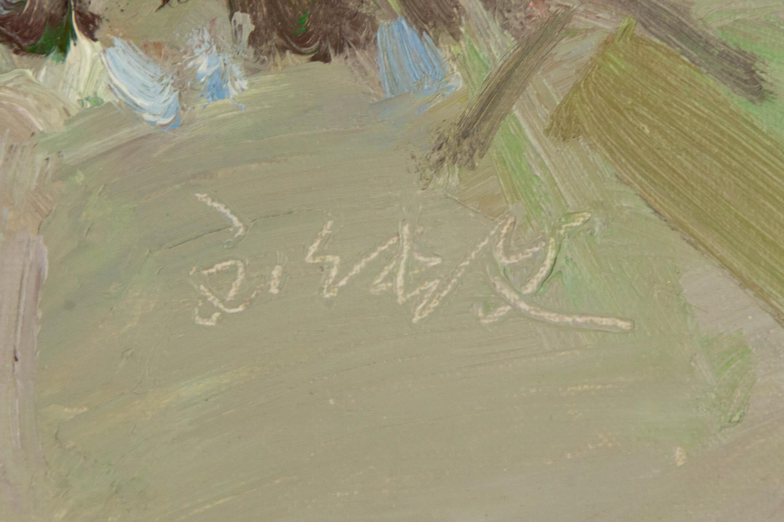Chuanwen Liu Landschaft Original Öl auf Leinwand 