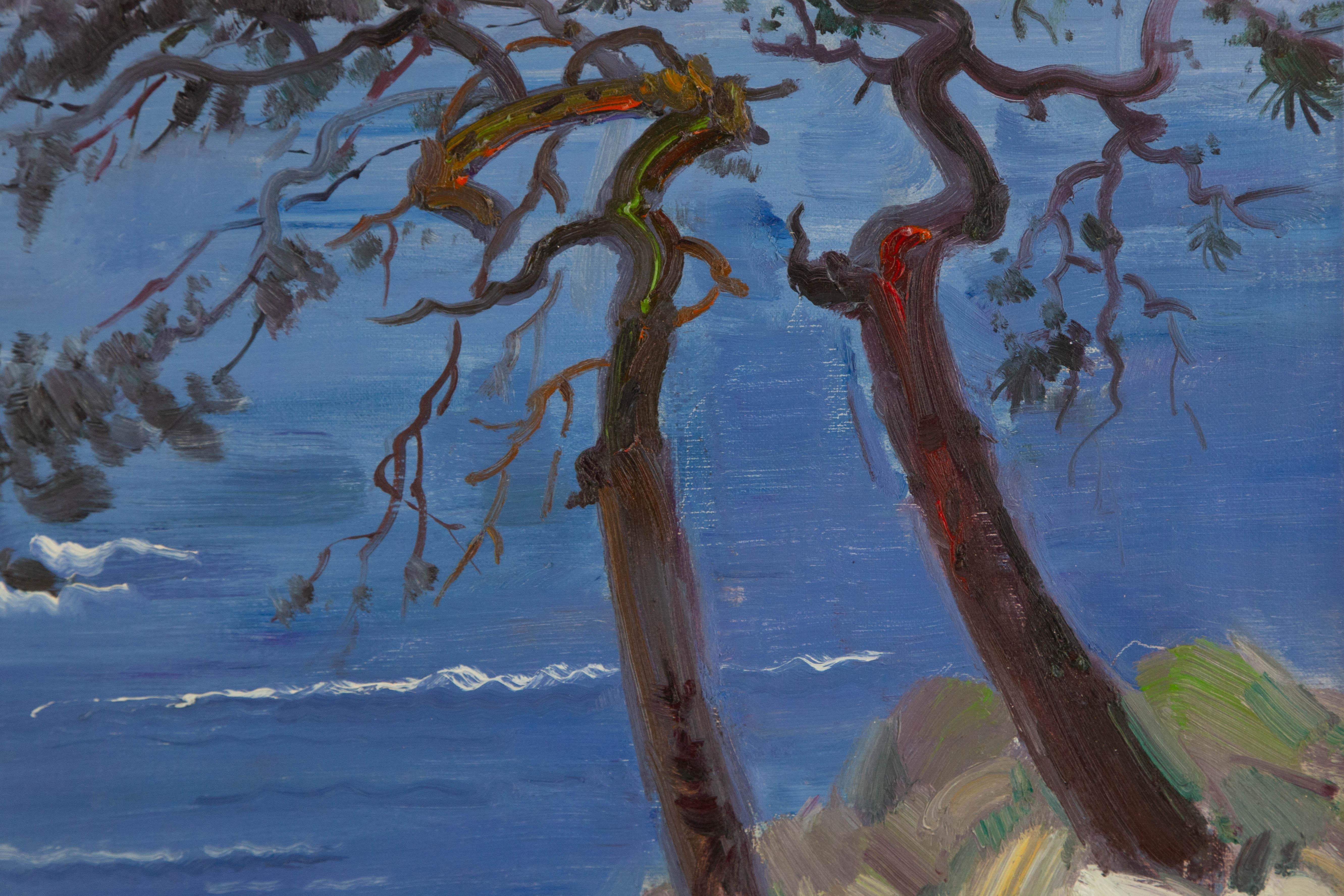 Chuanwen Liu Landscape Original Oil On Canvas 