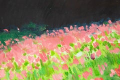 ChuanWen Liu Landscape Original Oil On Canvas "Those flowers"