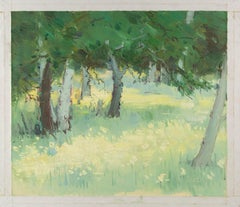 Chuanwen Liu Landscape Original Oil On Canvas "Warm Sunlight"