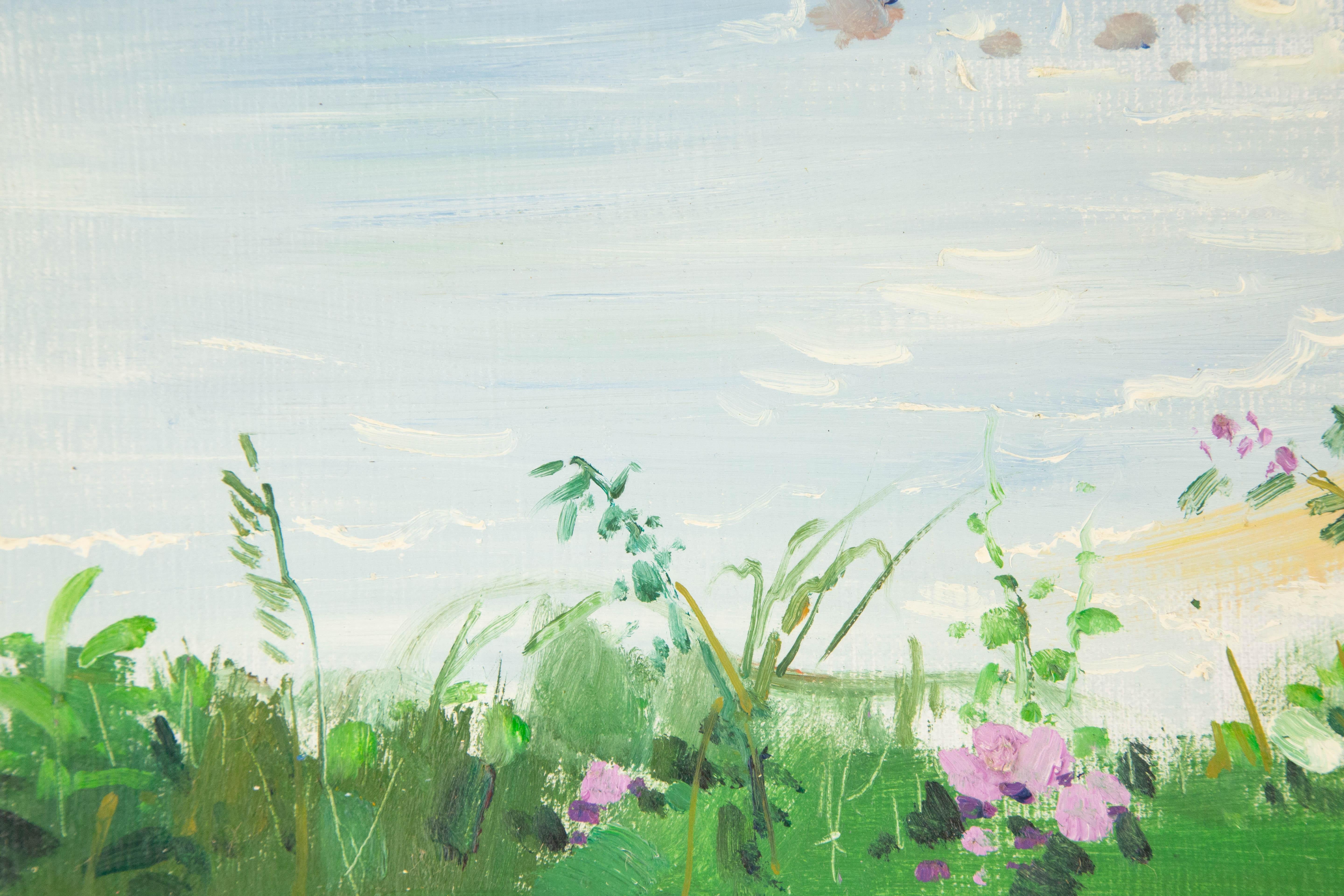 ChuanWen Liu Waterscape Original Oil On Canvas 
