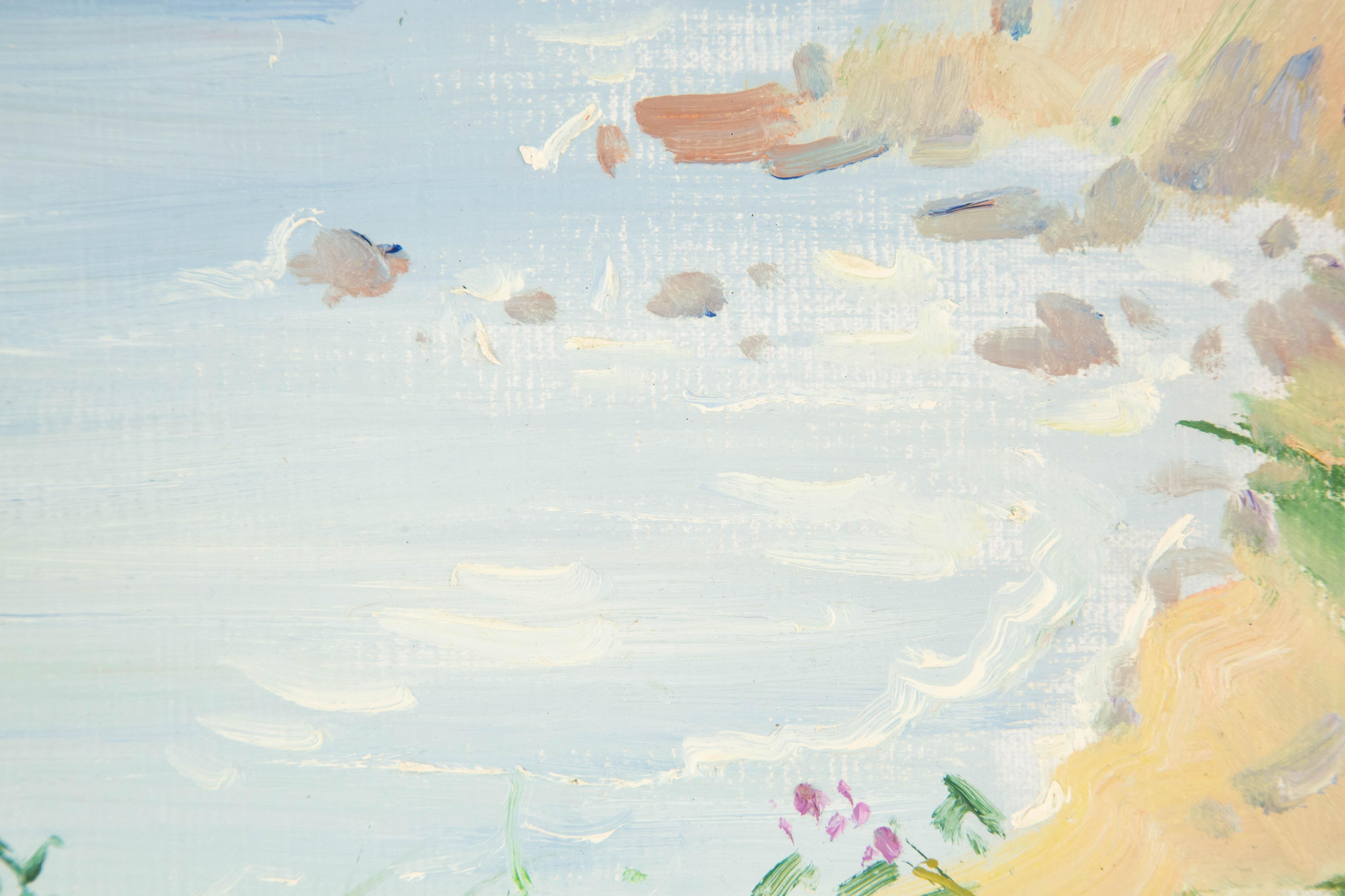 ChuanWen Liu Waterscape Original Oil On Canvas 