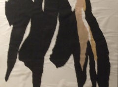 Abstract noir - gouache on paper, 64x50 cm., framed