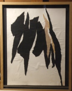 Abstracto negro - gouache sobre papel, 64x50 cm., enmarcado