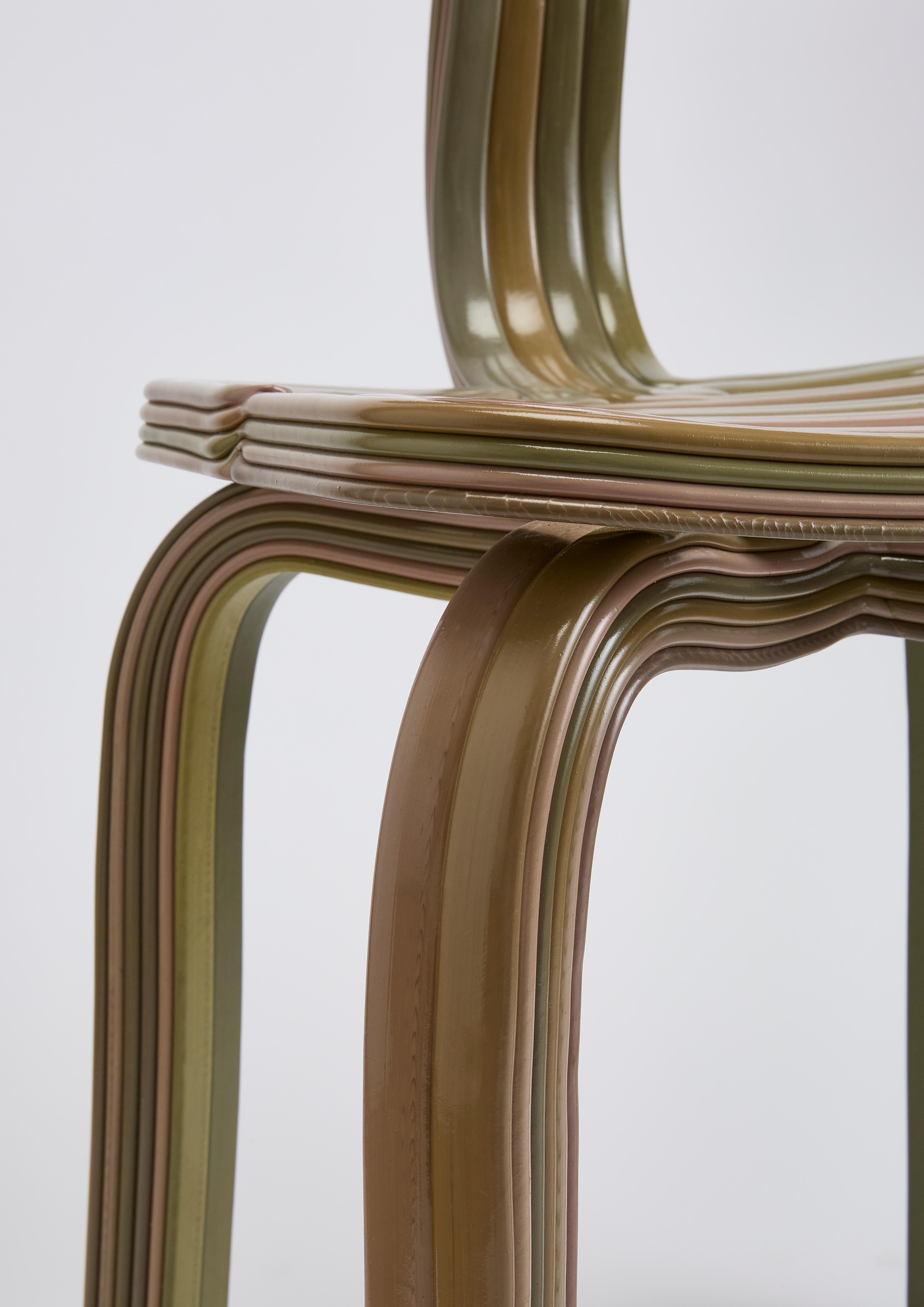 Plastica Sedia Chubby di Dirk Van Der Kooij in Lily Pad in vendita