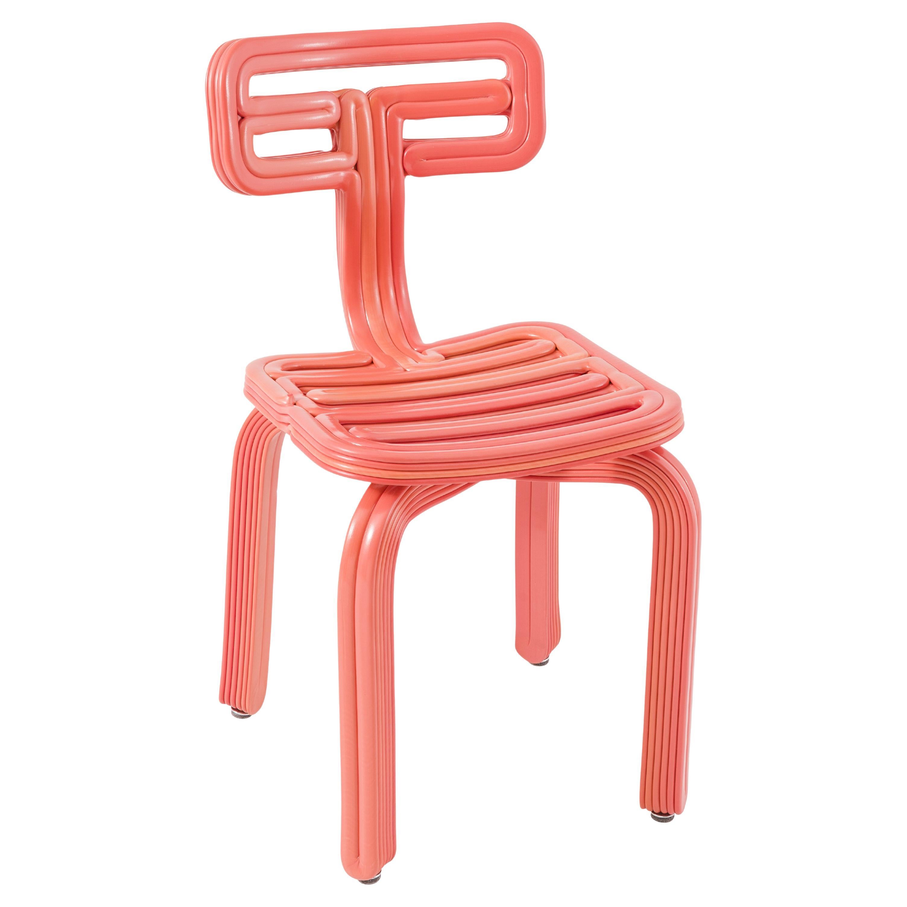 Chubby Chair in Ember 3D Printed recycled plastic by KOOIJ