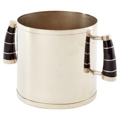 Chubut Champagne Bucket, Alpaca Silver & Black Horn