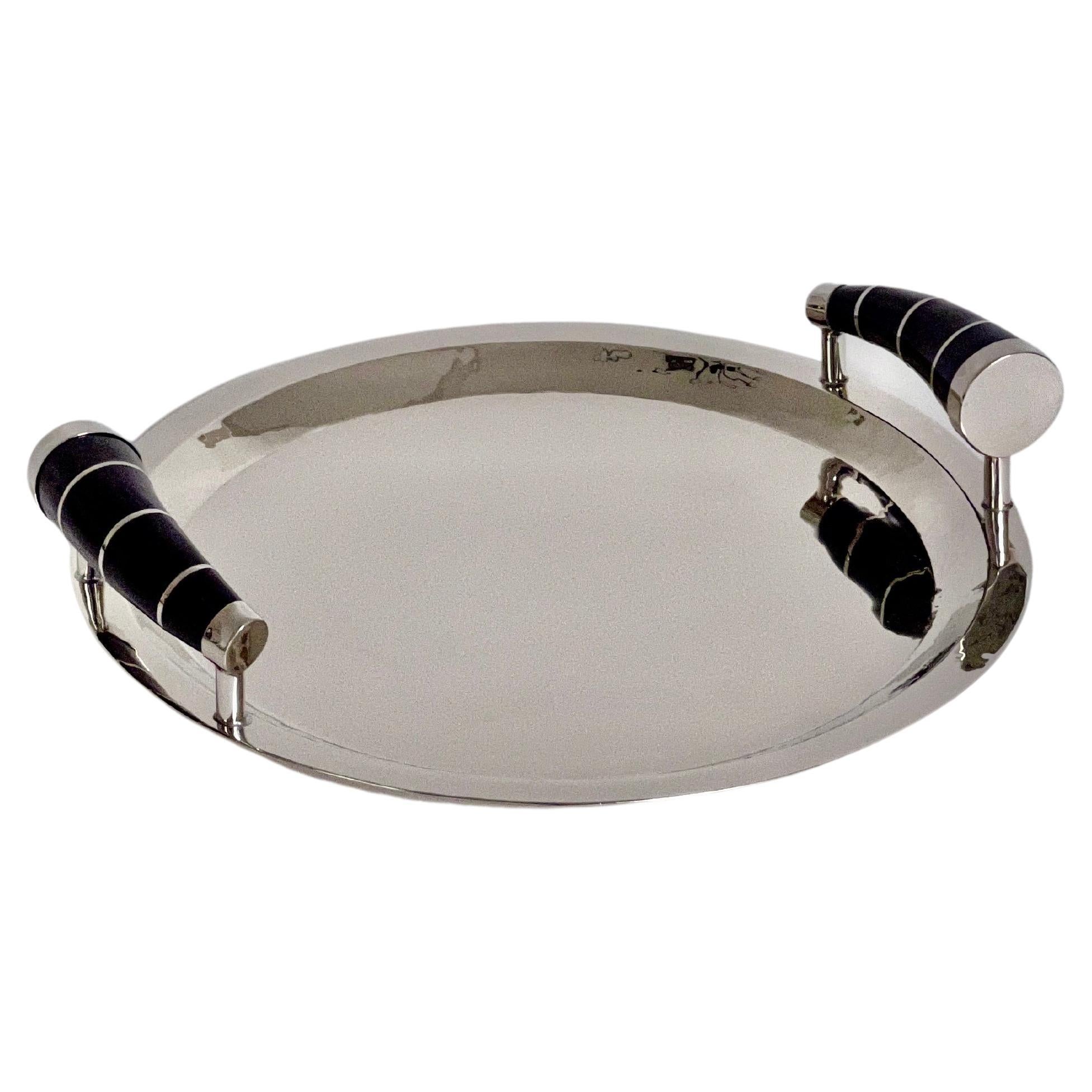 Reversible, Black to White, Round Tray Designed by Hans Wegner at 1stDibs