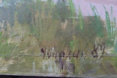« L'été est là », peinture de paysage, huile sur toile, 1982