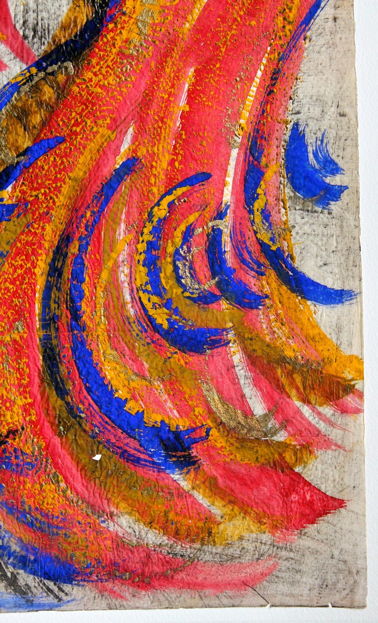 Chucho Reyes Signed Gouache On Paper Of A Colorful