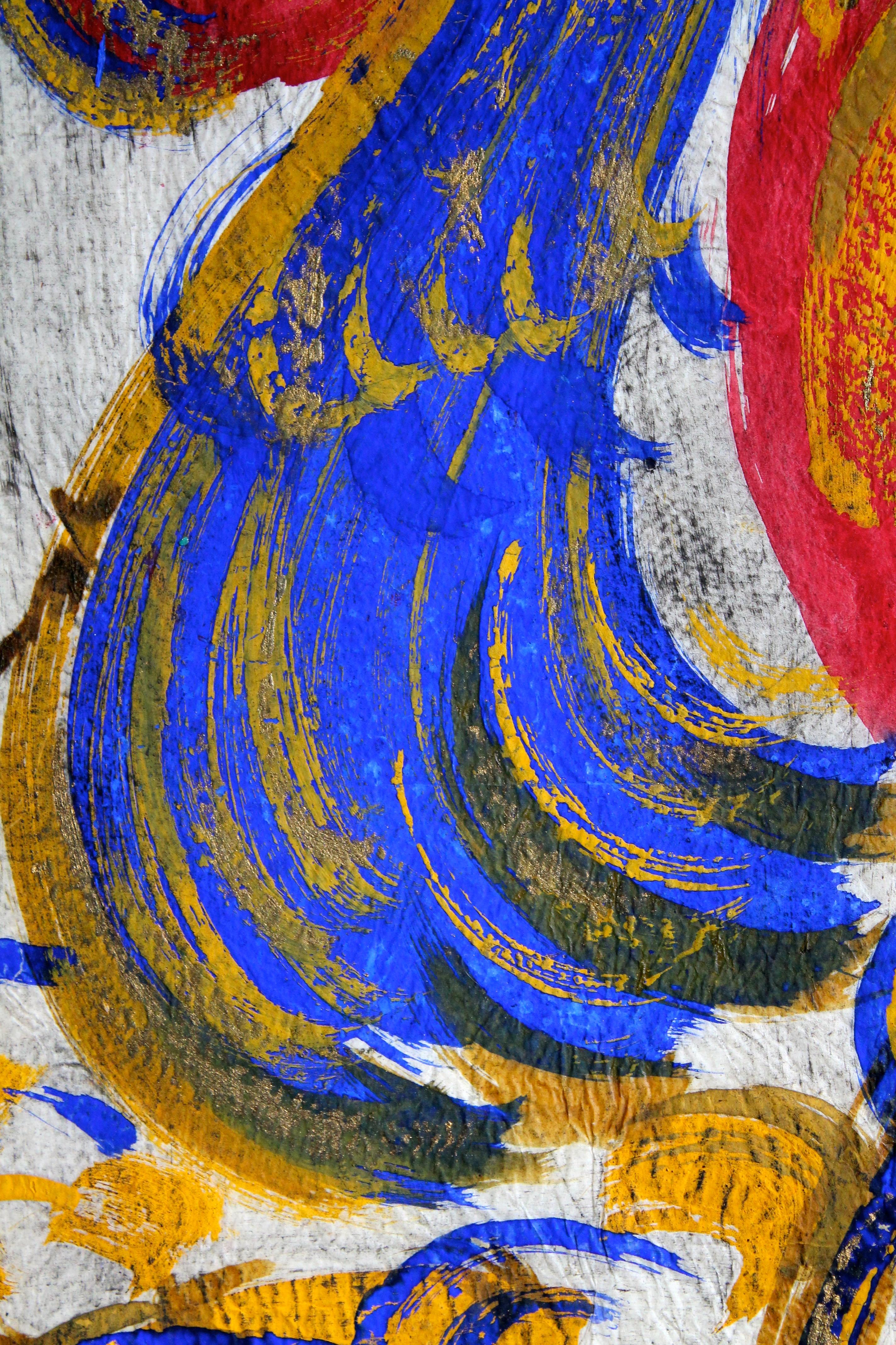 20th Century 'Chucho' Reyes Signed Gouache on Paper of a Colorful Rooster For Sale