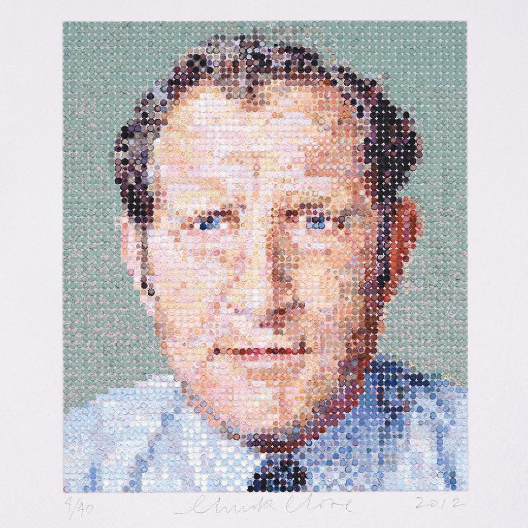 Nat/Felt Hand Stamp - Print by Chuck Close