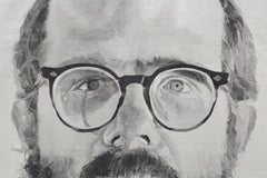 Self-Portrait:: tapisserie de soie:: cadre en métal:: numéroté et signé par l'artiste