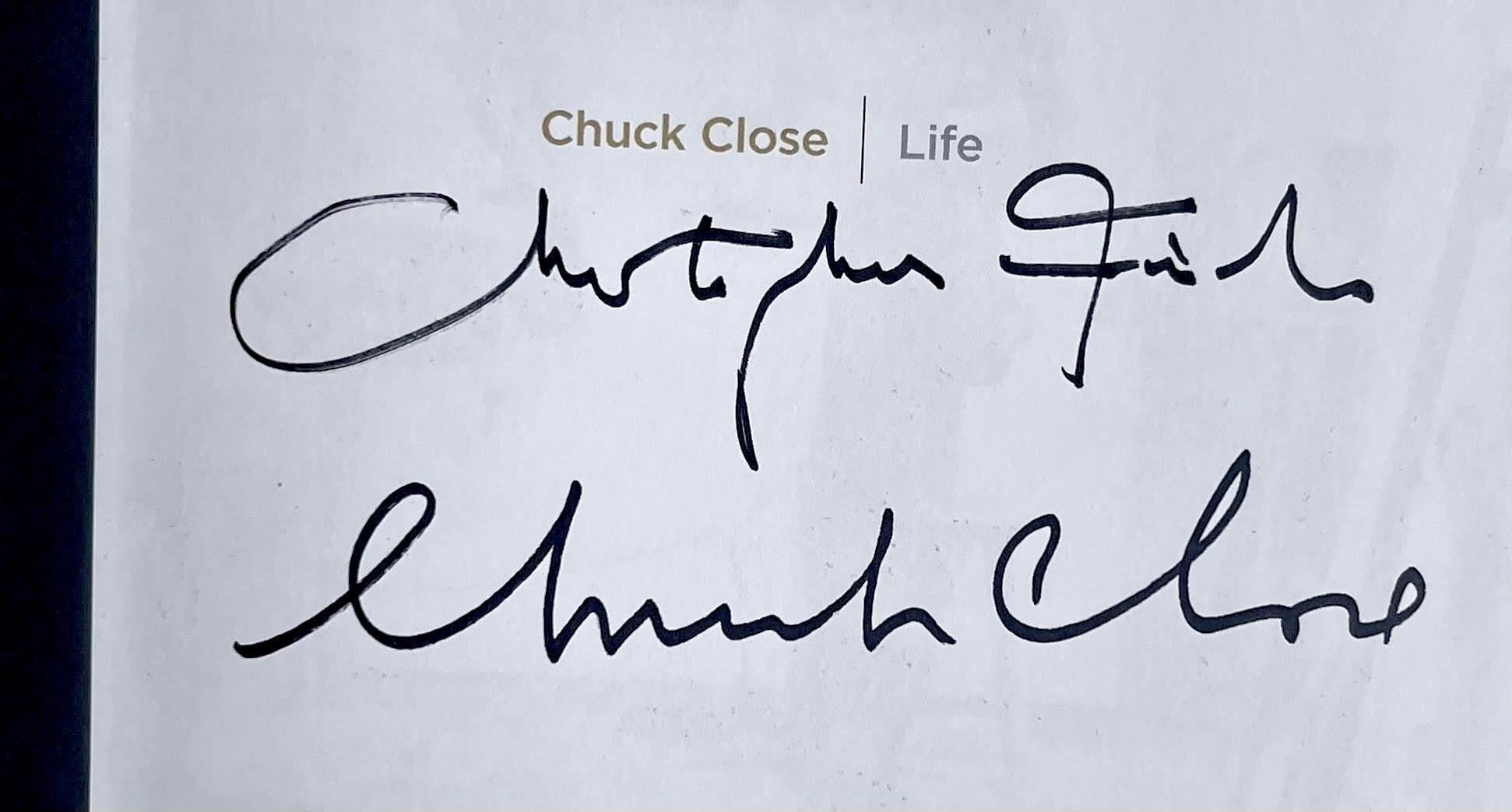 Book: Chuck Close Life (hand signed by both Chuck Close and Christopher Finch) For Sale 4