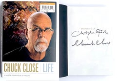 Libro: Chuck Close Life (firmato a mano sia da Chuck Close che da Christopher Finch)