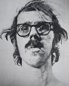 Affiche de l'exposition Chuck Close Big Self-Portrait 1973