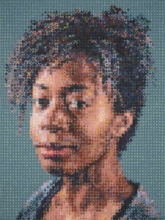 Chuck Close KARA Olio e serigrafia a feltro