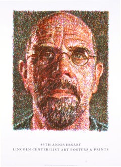 Chuck Close-Self Portrait-42" x 30"-Lithograph-2007-Realism-Brown-face
