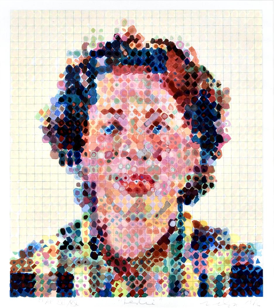 Chuck Close Portrait Print - Leslie