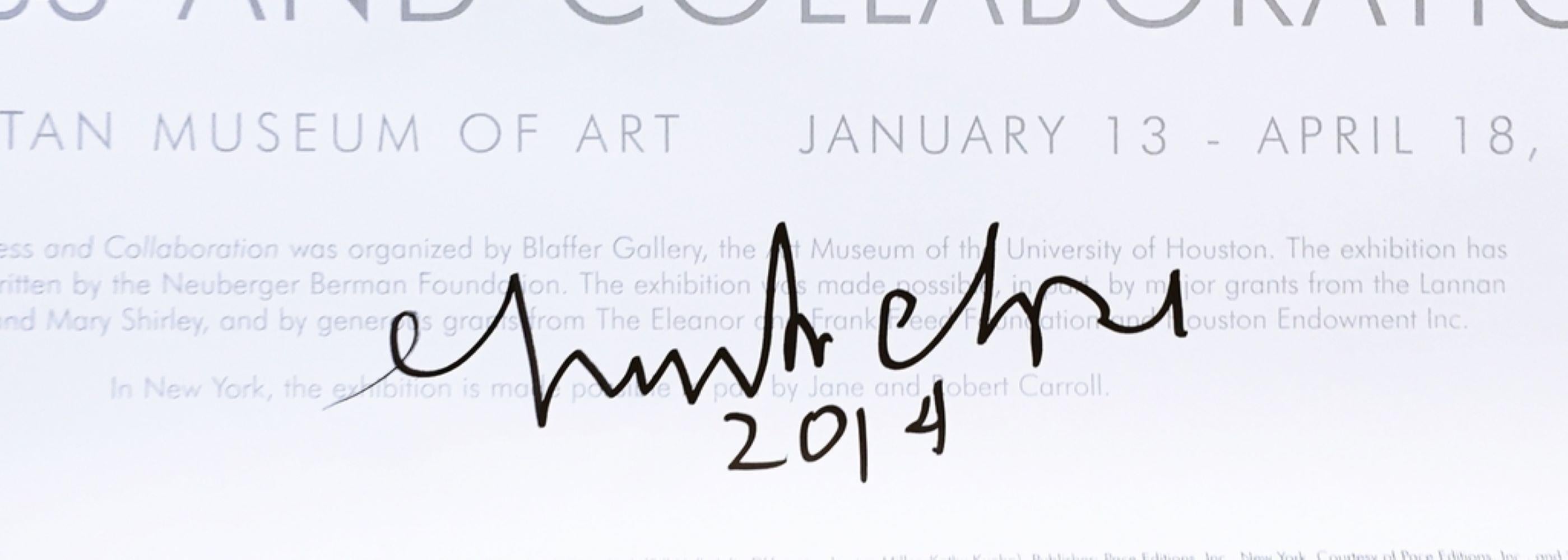 Affiche du Met Museum Process and Collaboration (signée et datée à la main par Chuck Close) en vente 3