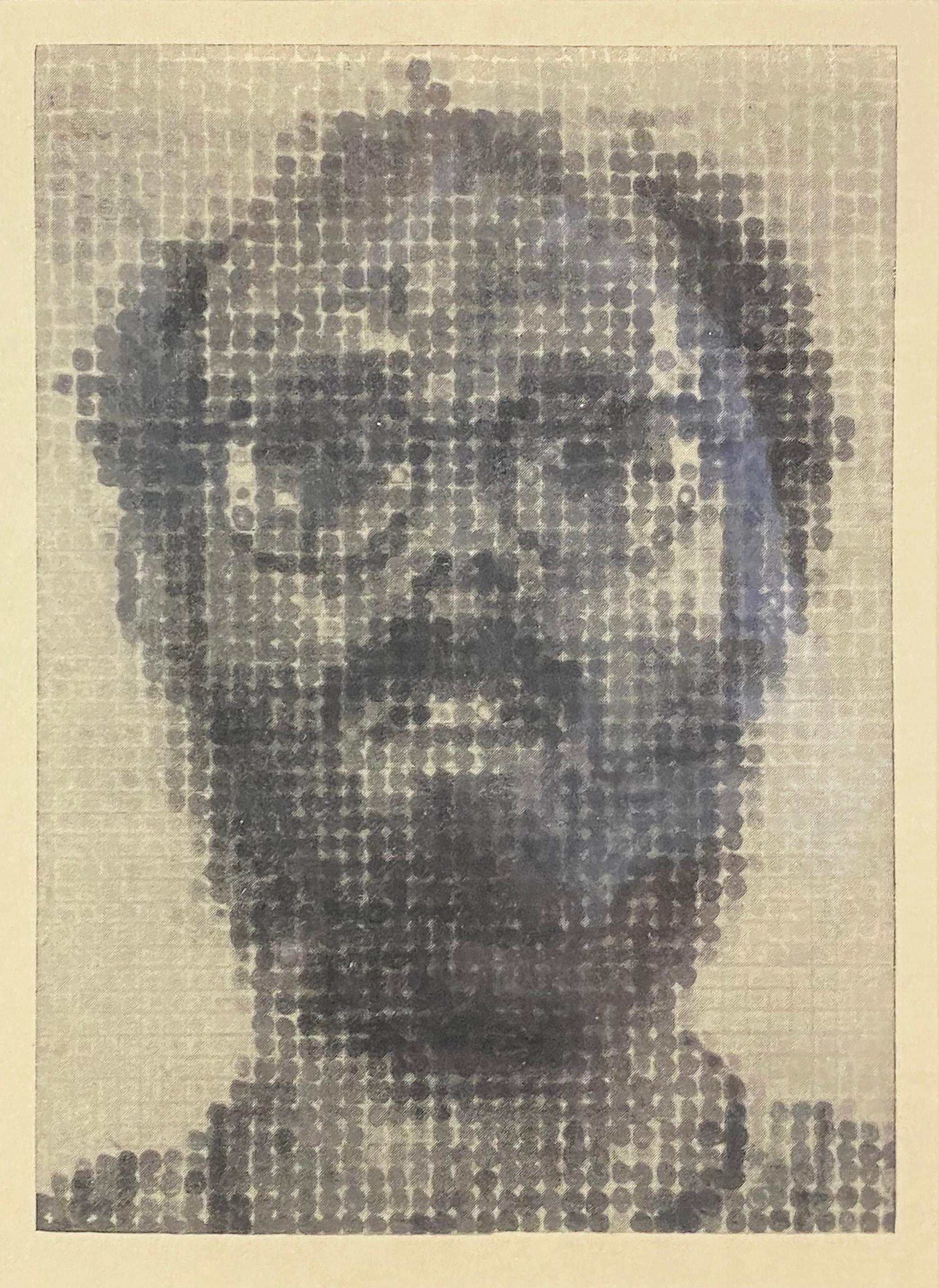 Selbstporträt (Fotorealismus), Print, von Chuck Close