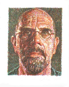 Signed Self-Portrait Screen Print, 30x38 Lithography, Limited Edition