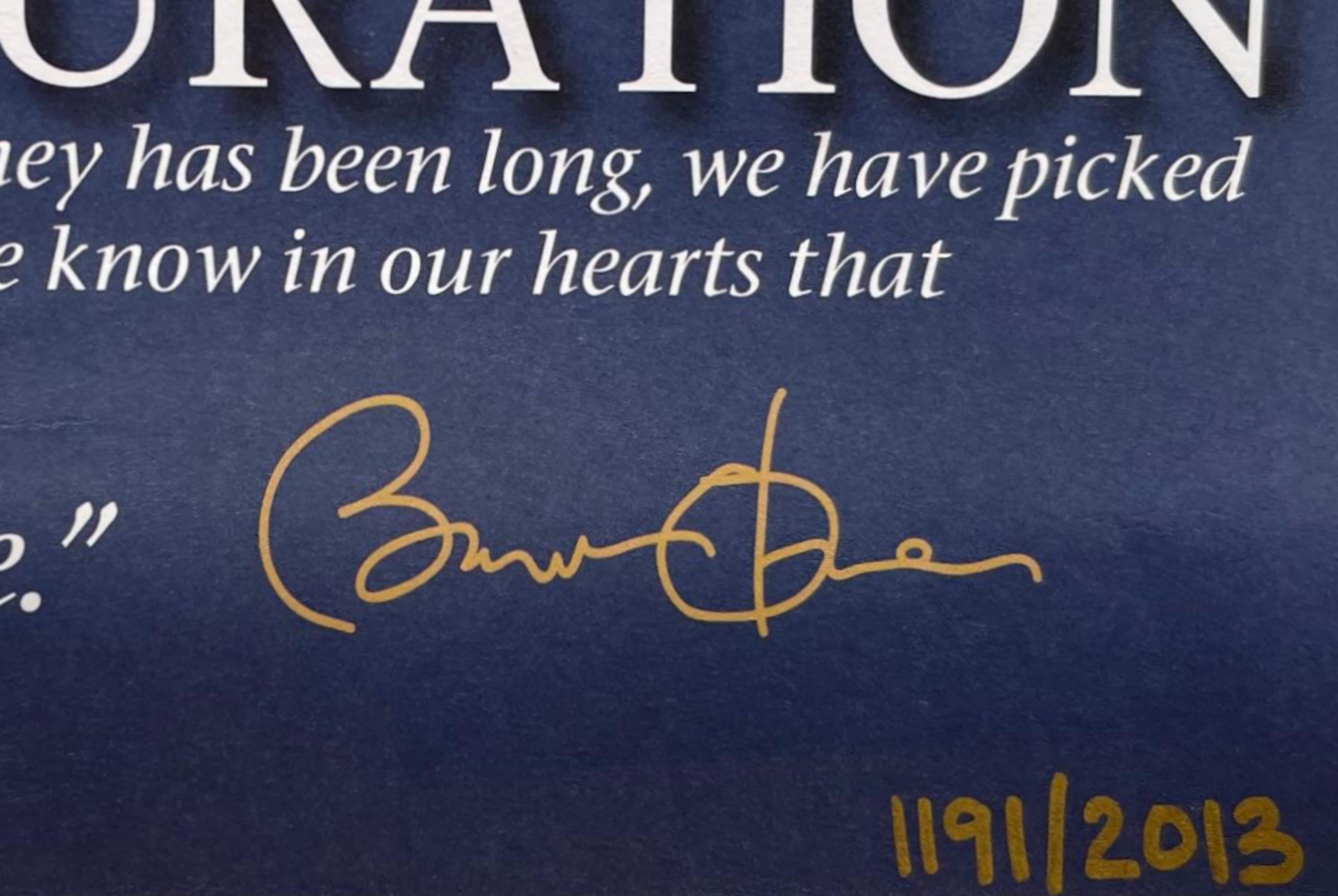 La 57e inauguration présidentielle, édition limitée, plaque signée Barack Obama  - Print de Chuck Close