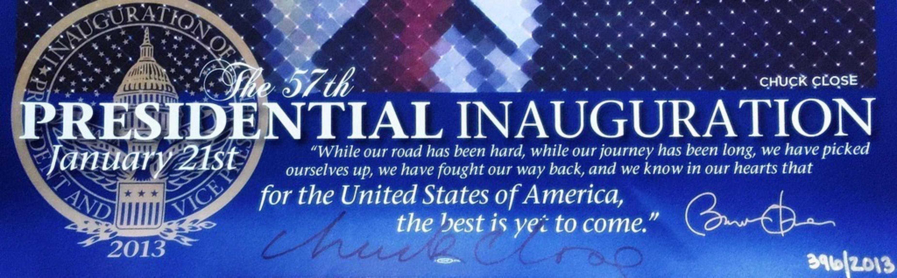 Die Präsidentschafts inauguration für Obama (uniquely Hand signiert von Chuck Close)  im Angebot 1
