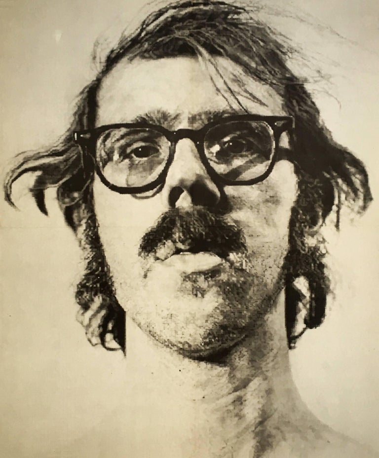 Vintage chuck close exhibit poster big self portrait for sale 1 Vintage chuck close exhibit poster big self portrait for sale 1