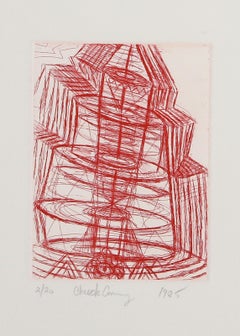 Colonne structurelle, gravure conceptuelle de Chuck Connelly