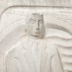 Chuck Dodson 'Architect' Cast Concrete Art Deco Wall Plaque