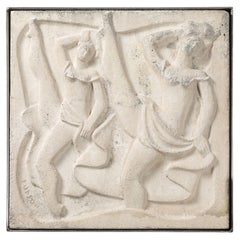 Placa de pared de estilo Art Déco de hormigón de la obra «Dancers», de Chuck Dodson