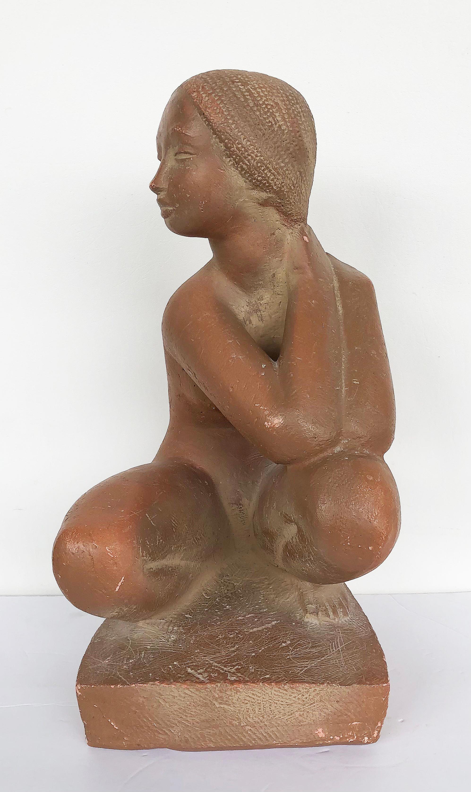 Cast Chuck Dodson Figurative Nude Composition Sculpture, 1970