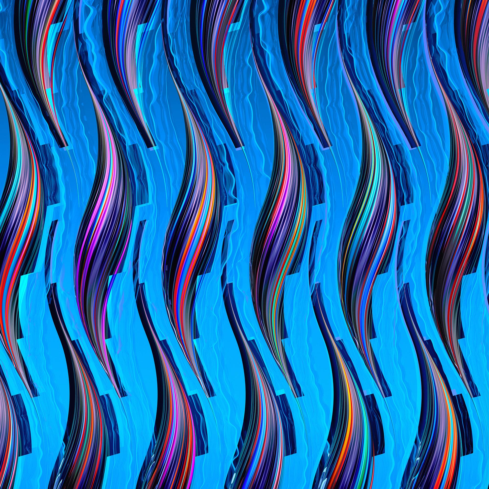 Arpeggi / FOLIO / cerulean japanned - Print by Chuck Elliott