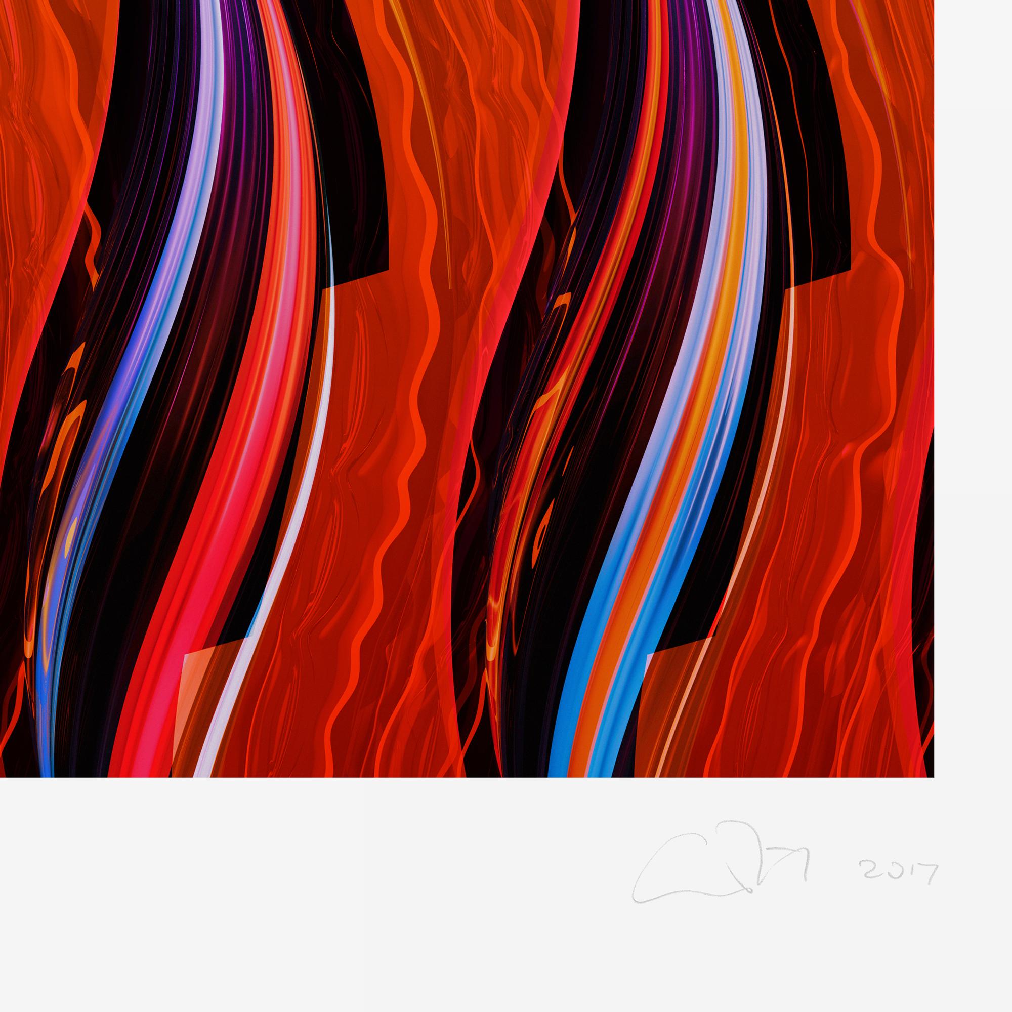 Arpeggi / FOLIO / crimson - Abstract Geometric Print by Chuck Elliott