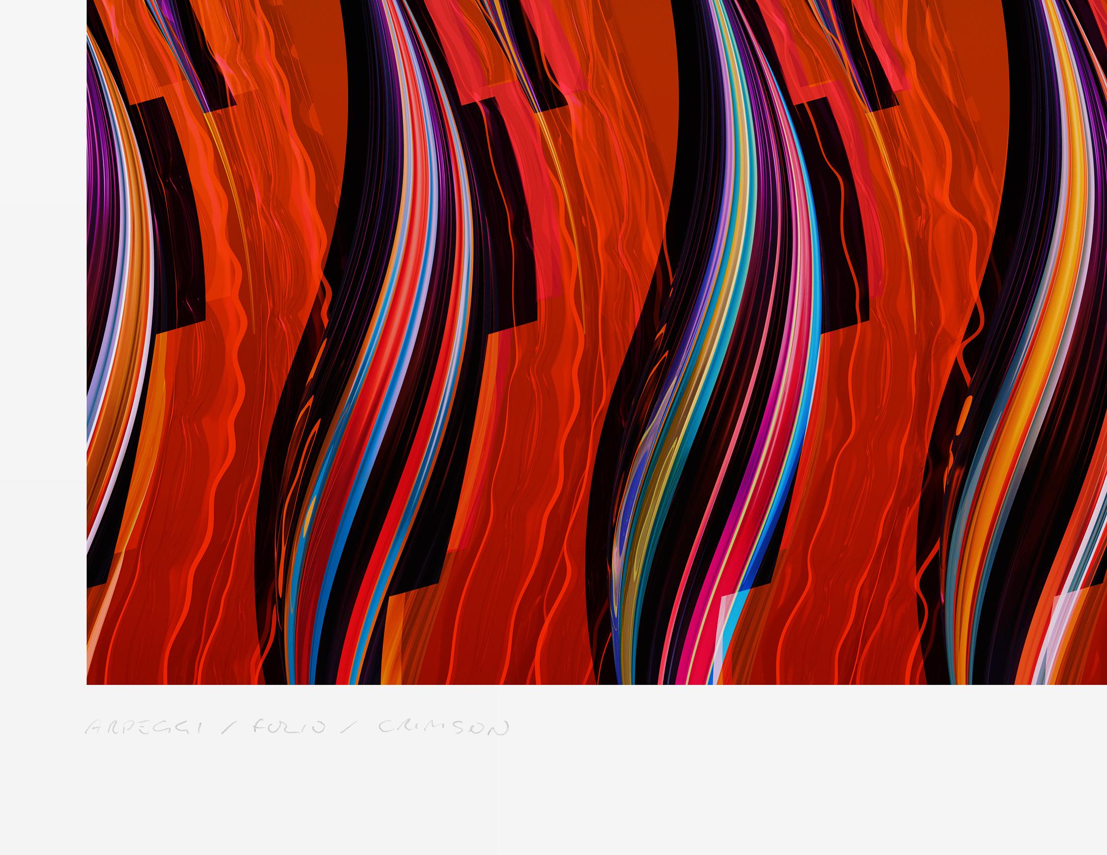Arpeggi / FOLIO / crimson - Red Print by Chuck Elliott