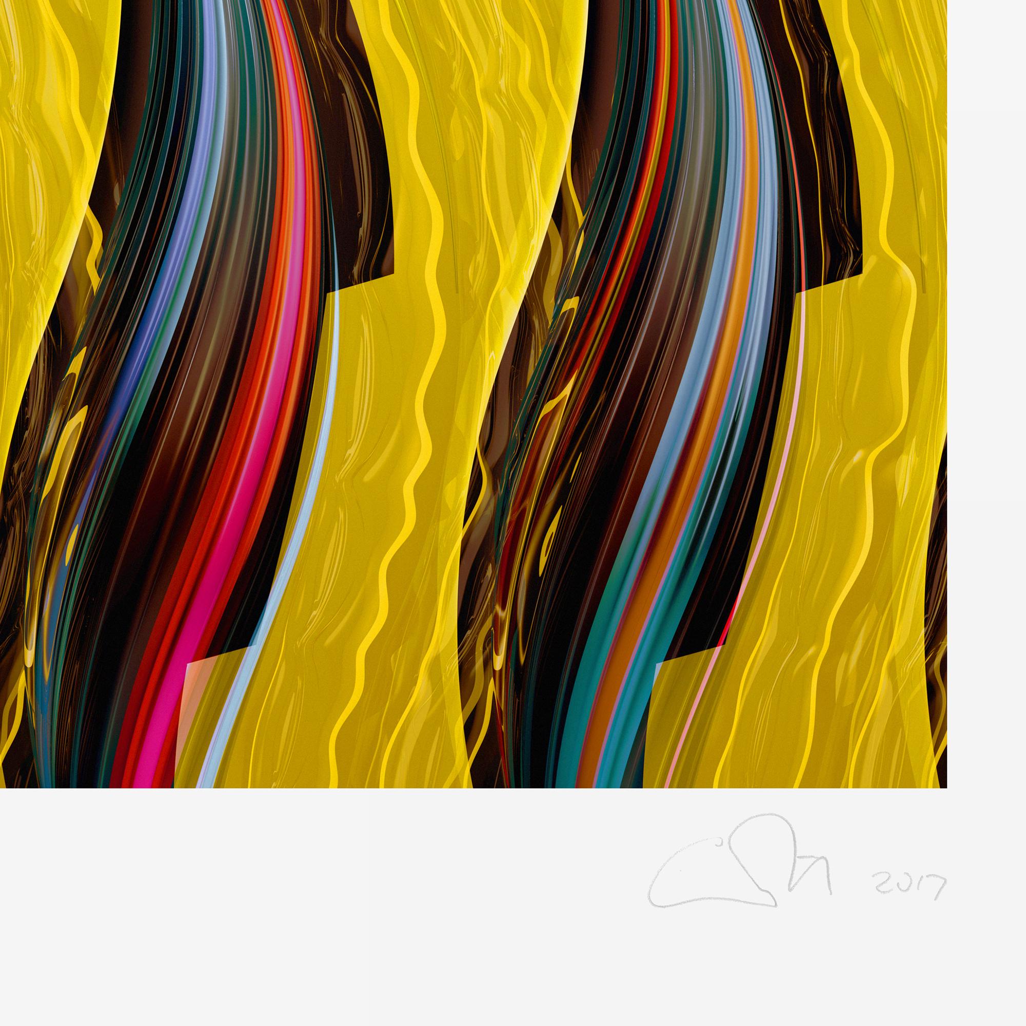 Arpeggi / FOLIO / gilded - Abstract Geometric Print by Chuck Elliott