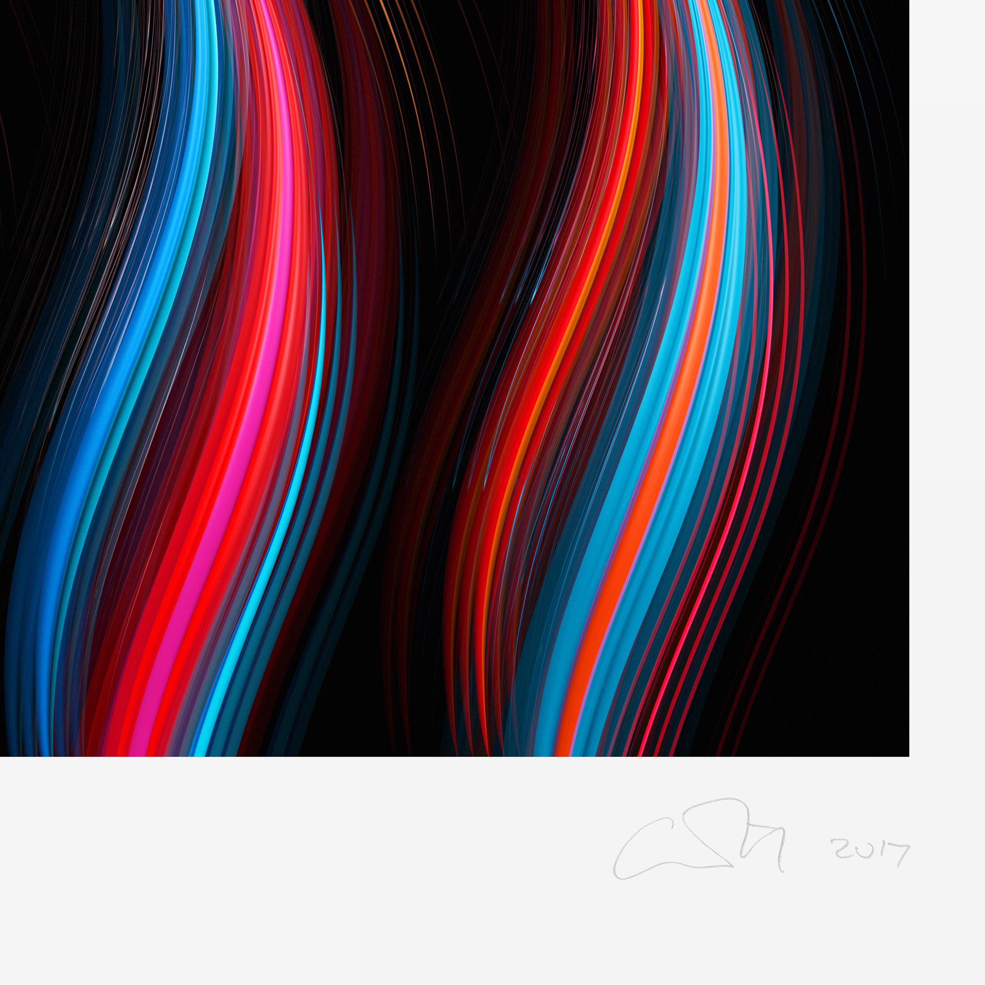 Arpeggi / FOLIO / kandy black - Abstract Geometric Print by Chuck Elliott